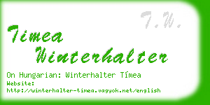 timea winterhalter business card