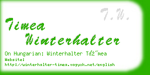 timea winterhalter business card